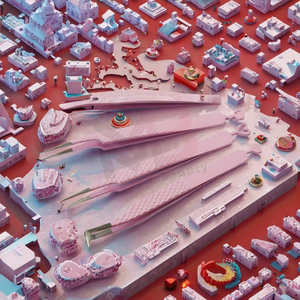 แหนบต่อขนตาปลายแหลมแบบเส้นใยสีทอง สแตนเลสสตีล พร้อมด้ามจับ รุ่นใหม่ สำหรับต่อขนตา - Product Image 5