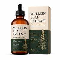 Extrait Liquide de Feuilles de Molène en Gros pour Adultes 8-en-1 – Complément Naturel pour la Santé Pulmonaire, Cheveux de Cheval, Gingembre, Menthe Poivrée, Respiratoire
