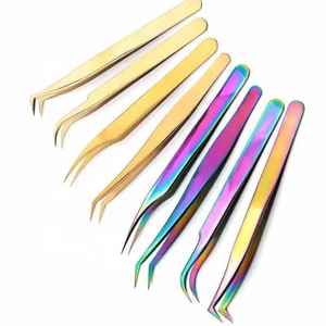 Pinzas para Pestañas Diamond Grip, Marca Privada, Acero Inoxidable Rosa, Punta de Fibra, 45/90 Grados, Mate, Herramientas para Extensión de Pestañas de Volumen - Product Image 4