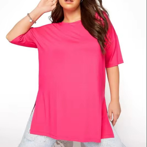 OEM algodón de las mujeres de gran tamaño de peso pesado de talla grande Yoga Gimnasio Camiseta Casual Venta Caliente O Cuello Diseño al por mayor Disponible - Product Image 1