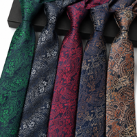 Cravate à motif Gravatas De Luxo Micro Cravatte Professionnel Paisley Green Tie Nueva Moda Corbata Paisley Necktie 7 cm