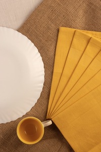 100% ensemble de serviettes en satin de coton à séchage rapide serviette en lin solide blanc tissé pour la maison hôtels restaurants utilisation durable de la cuisine - Product Image 4