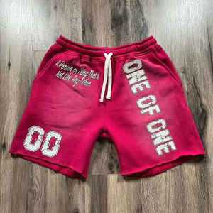 กางเกงขาสั้นผ้าฝ้าย100% สำหรับผู้ชายกางเกงขาสั้นเอวลอยแบบสั่งทำลายพิมพ์โลโก้หน้าจอ - Product Image 3