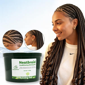 64oz OEM ODM Professional <b>Braiding</b> Gel, Strong Hold Lock Twist Control for Black <b>Hair</b> Salon Supply - Product Image 1