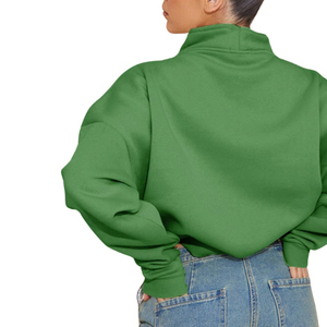 Tops Sweat-shirt d'entraînement en coton décontracté avec logo athlétique à manches longues pour femmes sur le devant écologique et respirant pour l'hiver - Product Image 6