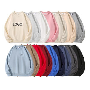 Sudadera de lana de algodón 100% de alta calidad, venta al por mayor personalizada, ropa de calle de cuello redondo pesado para hombres, sudaderas básicas para primavera - Product Image 1