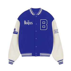 Blouson de baseball universitaire personnalisé pour hommes avec logo de broderie en chenille à col montant et écusson Letterman Bomber en cuir pour étudiant - Product Image 1