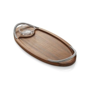 Plateau en bois de bambou avec logo personnalisé et fabricant de plateau de fromage de service à bas prix - Product Image 3