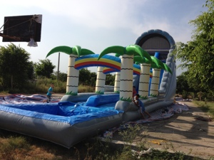 Large Outdoor <b>Inflatable</b> Coconut Palm Water Slides with PVC Material for Universal Fun Sliding and Jumping <b>Toy</b> - Product Image 6