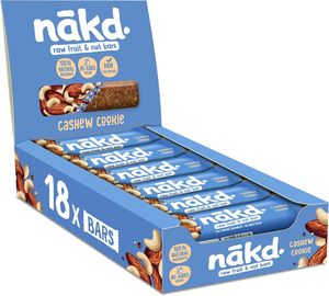 Barres de biscuits aux noix de cajou Nakd' - Naturelles - Vegan aux fruits et aux noix - Sans gluten - Collation saine, 35 g (lot de 18) - Product Image 1