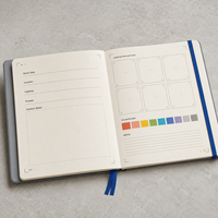 LABON Cuaderno de Contacto Personalizado A5, Diario de Fotografía Analógica, Tapa Dura Gris, Planificador de Sesiones, Notas, Composición, Dibujo, Registro