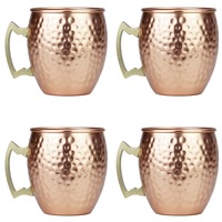 Ensemble de tasses et de mugs en cuivre pur de qualité supérieure, idéal pour servir du jus, du café, du lait, de l'eau, procure une impression de luxe aux invités
