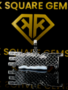 Colgante de Hip Hop con letras personalizadas, colgante de número de Hip Hop para hombre, colgante de moissanita, joyería de Hip Hop con salida de hielo - Product Image 3