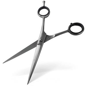 Ciseaux de coupe de cheveux de barbier de haute qualité finition Dall ciseaux de Salon de coiffure de beauté en acier en métal avec anneau en caoutchouc fantaisie - Product Image 4