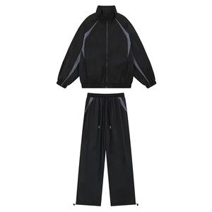 ชุดวอร์มเล่นกีฬาสันทนาการของผู้ชายชุดวอร์มโพลีเอสเตอร์พร้อมซิปไนลอนแจ็กเก็ตและกางเกงจ็อกเกอร์สำหรับฤดูใบไม้ร่วง - Product Image 3