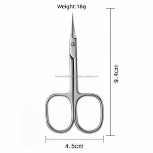 Tijeras Rusas de Precisión para Cutículas, Manicura, Cejas y Piel Seca, de Acero Inoxidable, con Hoja Curva Extra Fina - Product Image 4