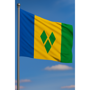 Custom Hand <b>Flags</b> <b>for</b> Saint Vincent & the Grenadines-Digital Printing Aluminum <b>Pole</b> Cotton or Plastic/Polyester Banners - Product Image 2