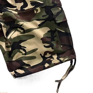 Pantalon cargo en toile 100 % coton de haute qualité, écologique, taille mi-haute élastique, respirant, infroissable, multi-poches, imprimé numérique uni - Product Image 3