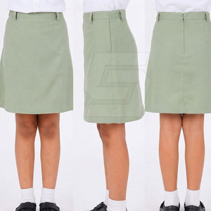 Colección de uniformes escolares personalizados para niños con tela de algodón y combinación de falda y camisa a juego - Product Image 6