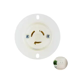 ไต้หวัน NEMA 6-20 NEMA หน้าแปลนเต้ารับนวัตกรรมการล็อคหน้าแปลนเต้ารับสําหรับคุณสมบัติด้านความปลอดภัยขั้นสูง - Product Image 1