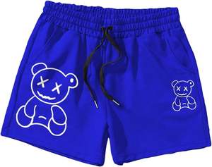 Pantalones cortos de algodón de verano de calle alta personalizados para hombre, bolsillos con logotipo bordado con cierre de cordón para gimnasio, ejercicio atlético, ropa de calle - Product Image 1