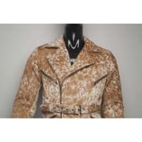 Jaket Trench Kulit Sapi Bold Elegance, Pakaian Luar Ruangan yang Bergaya