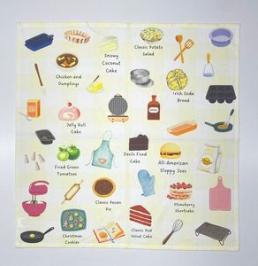 Sac à farine en coton tissé imprimé personnalisé Serviette de cuisine à séchage rapide à haute absorption avec motif de dessin animé - Product Image 2