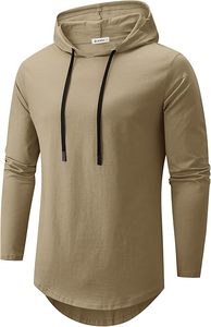 Sudaderas con capucha informales de invierno para hombre Color sólido Regular Fit 100% algodón polar transpirable ecológico de alta calidad - Product Image 4