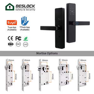 Serrure de porte intelligente antivol LPL004 avec poignée à levier, haute qualité, pour bureau, empreinte digitale, mot de passe, Tuya pour connectivité Bluetooth intelligente - Product Image 3