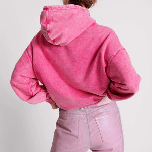 Service OEM, vêtements de rue d'hiver pour femmes, sweat-shirt à manches longues en tricot uni, éco-responsable, à épaules tombantes - Product Image 4