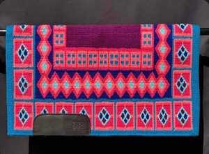 Couvertures de selle occidentales Ranchpads roses chaudes Tapis de selle de course de chevaux confortables Produit exportateur indien - Product Image 1