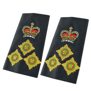 Accesorios de uniforme de piloto profesional, par de insignias de hombro de charreteras bordadas personalizadas para uniformes de aerolínea - Product Image 3