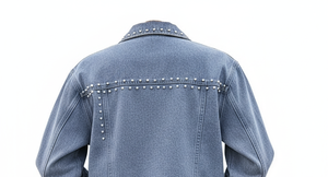 Chaqueta Vaquera Vintage para Mujer, Transpirable, Corte Regular, Lavada, con Remaches Decorativos, Informal, con Solapa, Corta, de Color, para Invierno, Primavera y Verano - Product Image 4