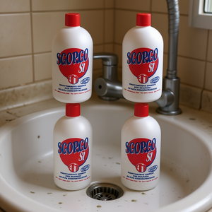 Déboucheur de canalisations Fimi Sgorgosi (4 bouteilles) - Liquide dilutable - 8 kg - Design simple en plastique - Déboucheur pour canalisations - Product Image 3