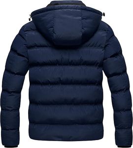 Chaqueta de Invierno para Hombre, Gruesa, Holgada, Moderna, Acolchada de Algodón, Estilo Béisbol, con Cuello Alto - Product Image 2