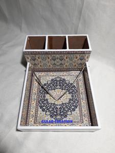 Ensemble de dessous-de-plat en MDF au design moderne personnalisé, impression numérique, porte-couverts, porte-serviettes, boîte à mouchoirs, motif géométrique de fruits, décoration - Product Image 3