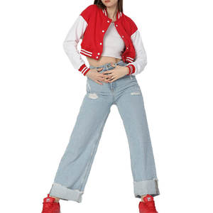 2025 veste universitaire en laine pour femmes de haute qualité sur mesure Streetwear en gros avec matériau de remplissage en coton - Product Image 6