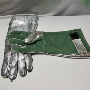 Gants de travail de sécurité industriels en cuir de vachette robuste, en cuir de vachette fendu, pour le travail du feu, utilisés par les ouvriers en soudure - Product Image 5