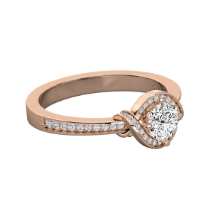Bague solitaire en or 14 carats pour femmes, bijoux élégants et luxueux - Product Image 4