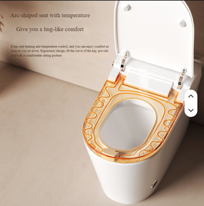 WC Smart in Ceramica Moderno Sospeso con Scarico a Sifone, Chiusura Automatica, Asciugatura ad Aria Calda, Bidet e Telecomando Inclusi - Set Completo - Product Image 2