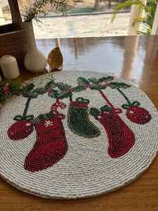 Handmade Glass Beaded <b>Coasters</b>-Classic <b>Drink</b> <b>Coasters</b> with Polyester Backing (4x4 Inch) for Church & Religious Gifts - Product Image 2