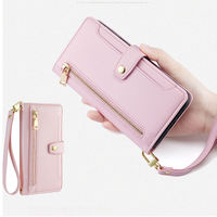 Funda de Cuero Tipo Cartera con Tapa Magnética Plegable y Protección Total para Teléfono Móvil, Funda de PU