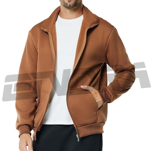 Ensemble de survêtements pour hommes couleur cuivre sweat à capuche zippé au design élégant coupe confortable tenue décontractée tissu doux nouveauté vêtements de sport hot pick - Product Image 1
