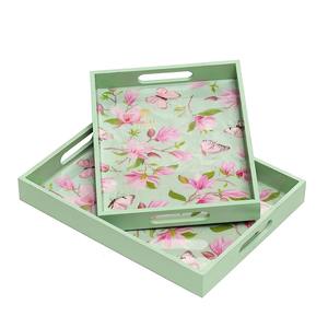 Multi Purpose Wooden Enamel Serving <b>Tray</b> Food <b>Drink</b> Snack Serving <b>Tray</b> - Product Image 1