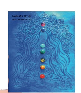 Seven Chakra Stonework Beautiful Handmade Genuine Leather With <b>Stones</b> Handmade Journal/Diary Wholesale Supplier From India - Product Image 1