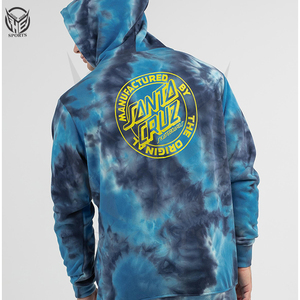 OEM Pull personnalisé Tie-Dye Design Sweat à capuche pour hommes Motif solide 100% coton Saison d'hiver avec différentes couleurs - Product Image 6