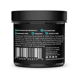 Marque privée 4oz masque de boue raffermissant de la mer Morte nettoyage en profondeur soin de la peau riche en minéraux pour hommes fabriqué aux États-Unis en petite production - Product Image 2