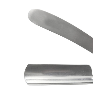 Rasoir à manche métallique économique, lame remplaçable, rasoir de barbier, rasoir droit pour homme sans lame - Product Image 5