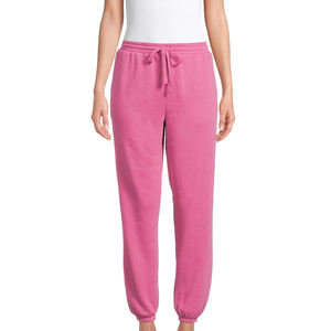 Pantalons de jogging taille haute pour femmes, streetwear tendance, décontracté, extérieur, fermeture élastique à la taille, uni, 100% coton, couleurs unies - Product Image 3