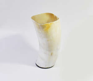 แก้วเขาควายแท้ทำมือ สีขาวและสีครีม สไตล์ไวกิ้งแบบดั้งเดิม ขัดเงา สำหรับดื่มมีด - Product Image 5